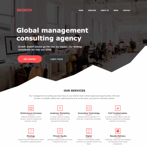 FREE One Page Business HTML and CSS Template - Flat Design Inspiration