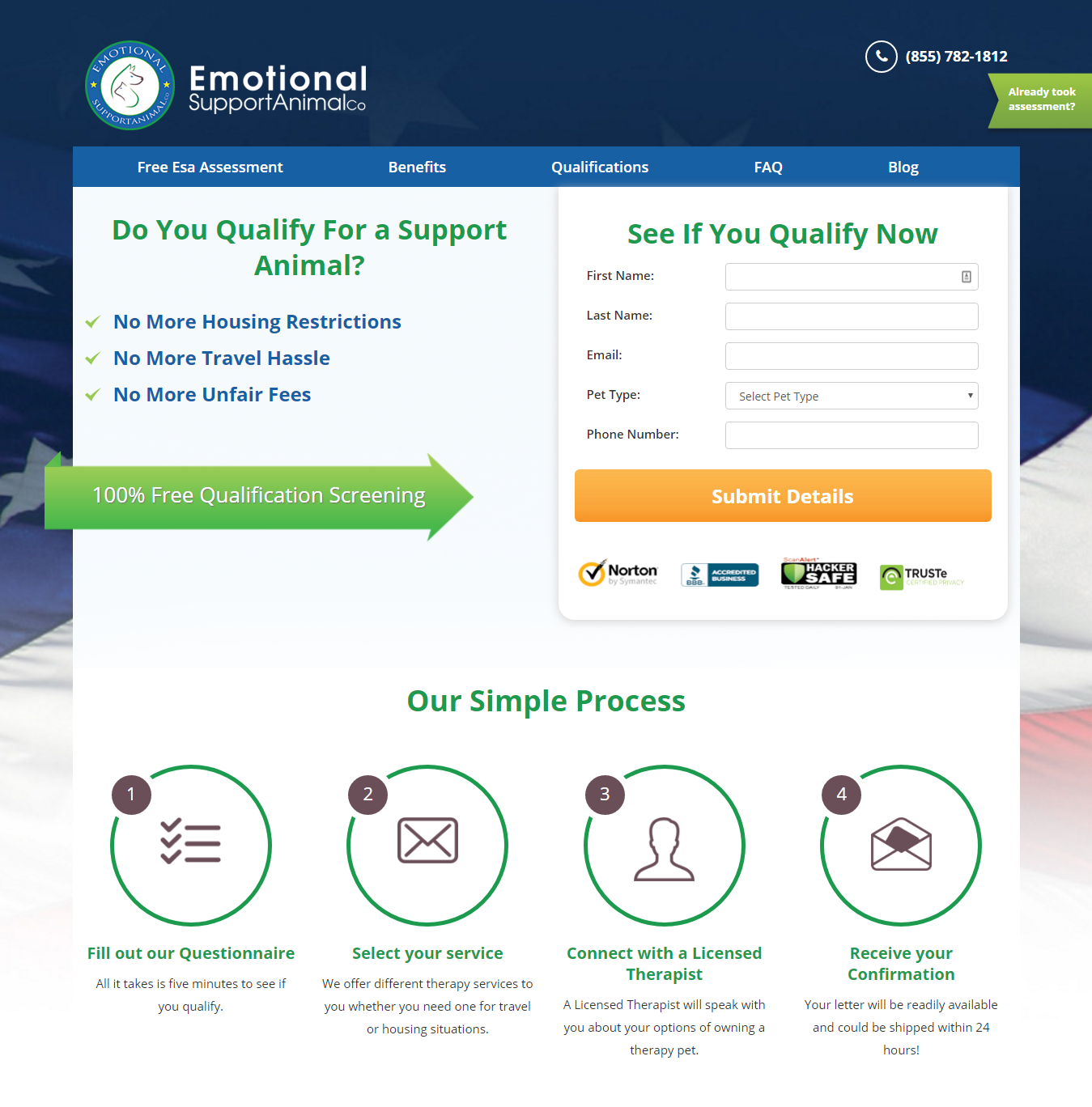 ESA Dog Letters Animal Registration ESA Co Flat Design Inspiration